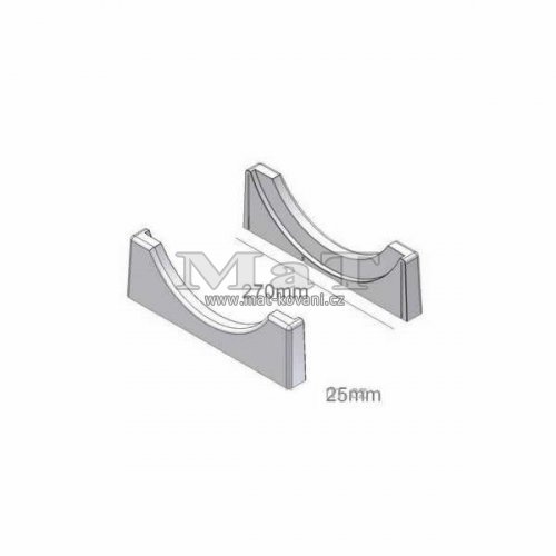 Koncovky pro zsobnk na tale, 25x270 mm, plast bl