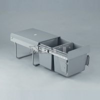 Vsuvn odpadkov 2-ko s chyty dvek, 2x15 l, ed plast