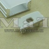 Koncovka k Al profilu FLAT 2 - horn mont s otvorem pro kabel