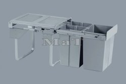 Vsuvn odpadkov 3- ko Komfort, 1x20 l + 2x10 l, K45-ed plast