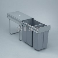 Vsuvn odpadkov 2-ko, 1x20 l + 1x10 l, ed plast