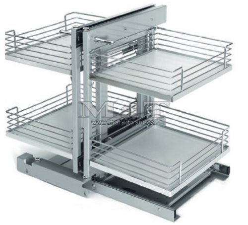 Slep roh Komfort s tlumenm dovenm - L/P, drtn koe, 670x460x590 mm, chrom