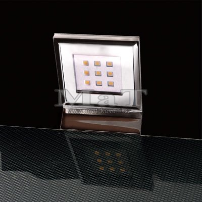Svtidlo LED chrom tverec s pch. 80x80 H22mm 2,5 W