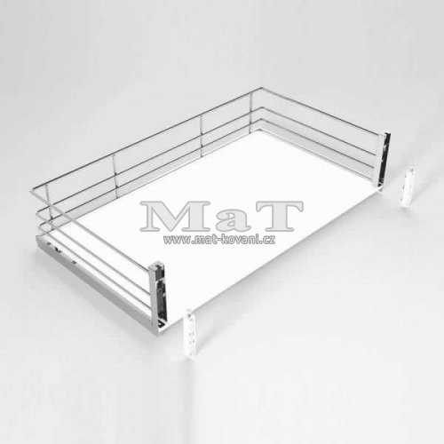 Plnovsuvn ko Compact s chyty na dvka, pln dno, vsuv Blum, 344-348x507x205 mm, chrom