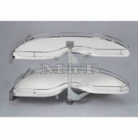 Rohov vsuvn police Compact - lev, pln dno, 830x485x630-730 mm, chrom