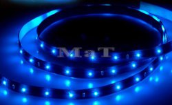 LED psek 60 LED/m 4,8W/m modr v silikonu IP65
