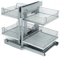 Slep roh Komfort s tlumenm dovenm - L/P, pln dna, 670x460x590 mm, chrom