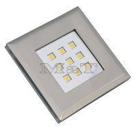 Svítidlo LED nerez čtverec 80x80 H9mm 2,5 W