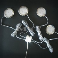 sada 4xLed D55 H8mm chrom