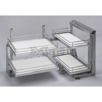 Slep roh Compact s tlumenm dovenm - Lev, pln dno, 850x480x520 mm, chrom