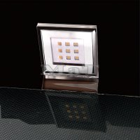 Svtidlo LED chrom tverec s pch. 80x80 H22mm 2,5 W