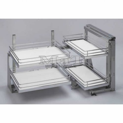 Slep roh Compact s tlumenm dovenm - Prav, pln dno, 850x480x520 mm, chrom