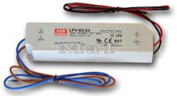 LPV 60W stejnosměrný spínaný zdroj 12V 230VAC/50Hz/12V=/5A/60W IP67