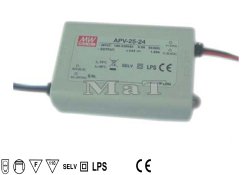 APV 12V/25W/2,1A stejnosmrn spnan zdroj 12V 230VAC/50Hz/12V=/1A/12W IP67
