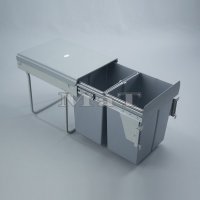 Vsuvn odpadkov 2-ko s chyty dvek, 2x20 l, ed plast