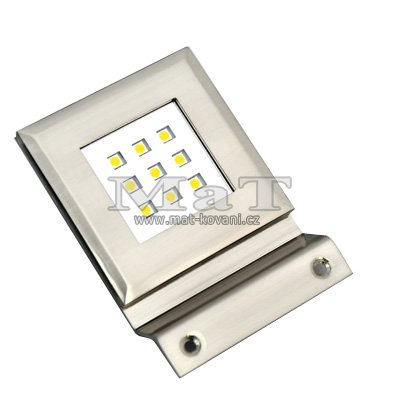 Svtidlo LED nerez tverec s pch. 80x80 H22mm 2,5 W
