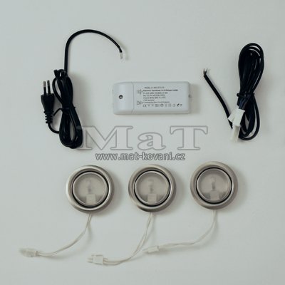 sada 3x halogen 20W+trafo chrom