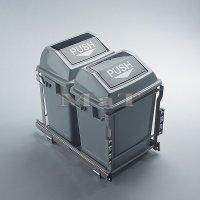 Vsuvn odpadkov 2-ko s vklopnm vkem, 2x20 l, ed plast