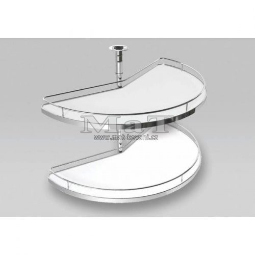 Karusel Compact 180, pln dno, 810x456x630-730 mm, chrom